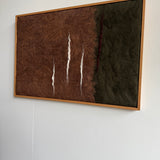 Soft Terrain Felted Framed Wall Hanging